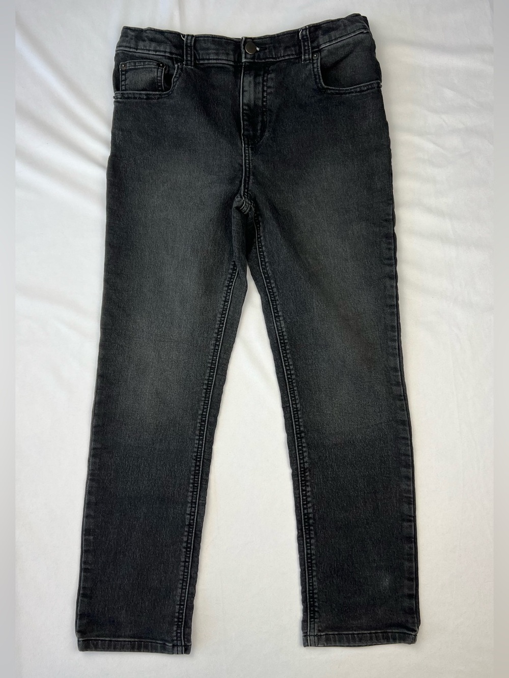 Wonder Nation 14 Husky Slim Boys Black Jeans - Adjustable Waist
